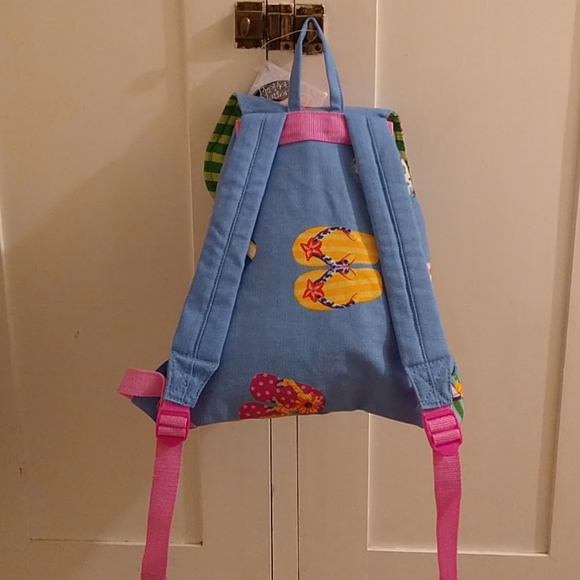 NWT Flip Flop Nation blue print backpack - Picture 3 of 6